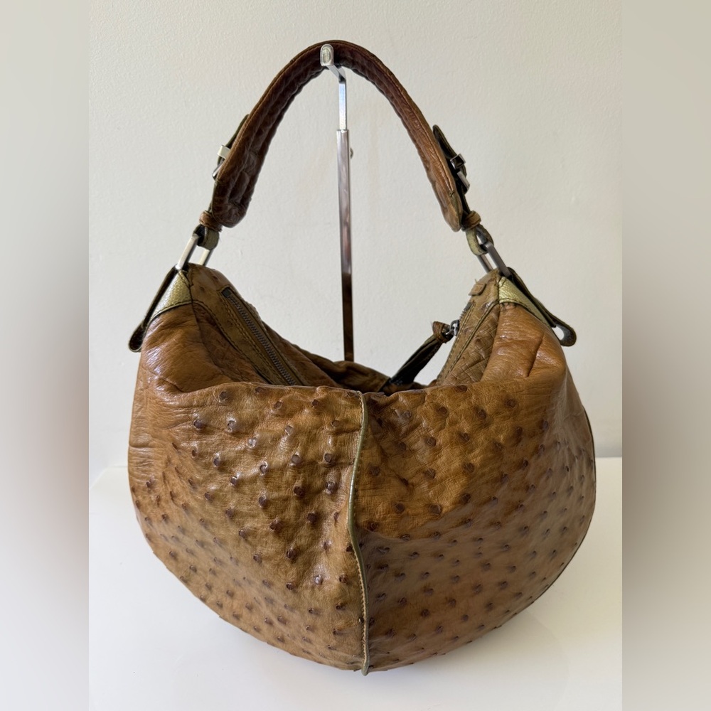 NUTI Genuine Ostrich Shoulder Bag Handbag - Picture 8 of 14